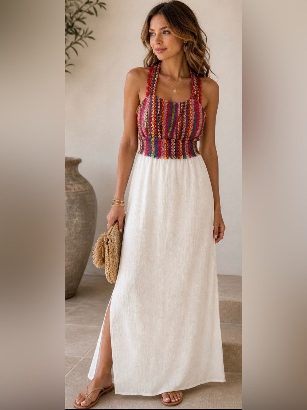 Riley B Cozumel Halter Maxi Dress